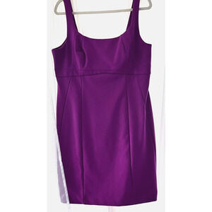 New York Company Dress 16Dark Pink Square Neck Zipper Cocktail Empire Retro